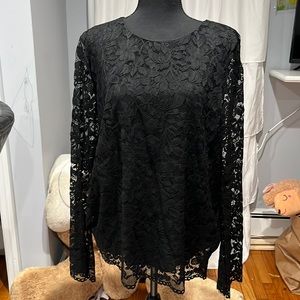 Company Ellen Tracy black long sleeve blouse.
